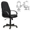 Office chair BRABIX "City EX-512", black leatherette, black fabric, TW