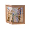 Золотая антилопа / Angular picture "Couple with a cat" painted on onyx with backlight