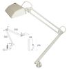 TransVit / Table lamp "Delta P-S32", on a clamp, LED, 12 W, white, height 60 cm