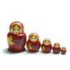 Семеновская роспись / Katyusha-4 "Ryabinka" - booklet matryoshka, 5 dolls