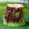 Керамика ручной работы / Figured planter "Stump with a hedgehog" 1.5 l