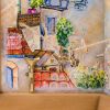 Золотая антилопа / Angular painting "March cat" painted on onyx with illumination