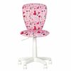 Children's chair "POLLY GTS white" without armrests, pink with a pattern