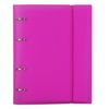 BRAUBERG / Cuaderno sobre anillas A5 (175x220 mm), 120 sh., Funda de plástico, jaula, con goma de fijación, rosa / 5 uds.