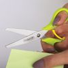 PYTHAGORAS scissors, 130 mm, power, line, green, in a cardboard box with Euro slot