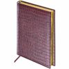 Günlük tarihsiz A5 (138x213 mm) BRAUBERG "Comodo", mat timsah derisi efektli, 160 yaprak, krem blok, kötülük. kesim, koyu kahverengi