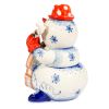 Гжельский Фарфоровый завод / Sculpture Snowman with double bass underglaze colored paint cobalt