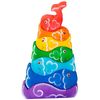 Pirâmide de peixes - brinquedo educacional colorido (feito à mão)