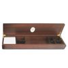 GALANT table set marble, 10 pieces, green marble/finish mahogany