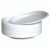 STIROLPLAST / Disposable flat plates, SET 100 pieces, plastic, d = 165 mm, "ECONOM", white, polystyrene (PS), cold / hot