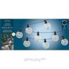 Kaemingk / Stringa luminosa Nettuno, 10 luci, micro LED multicolore, tremolante, 4,5 m, PVC nero, collegabile, IP44