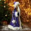 Зимнее волшебство / Doll "Santa Claus, in a blue fur coat, with a staff and a bag"