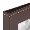BRAUBERG photo album for 36 photos 10x15 cm, textured leather, buckle, brown
