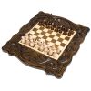 GamesDealer / Chess + backgammon carved "Crown" 40, Haleyan