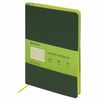 BRAUBERG  / Leather-look notebook "Metropolis Mix", 80 sheets A5 (148x218 mm), dark green