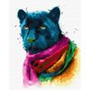 ВанГогВоМне / Malen nach Zahlen "Panther im farbigen Schal" 40x50 cm