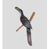 Decor and Gift / Wooden figurine "Toucan on a branch" 50 cm