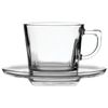 PASABAHCE / Tea set "Baltic" for 6 persons (6 cups of 210 ml, 6 saucers), glass