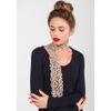Silk scarf "Lace prairies" beige, Madame Cruje