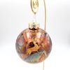 Палех / Palekh / Christmas tree ball "Silver hoof" glass, small, master Chaparina