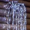 Kaemingk / Đèn LED trang trí Cascade bạc 2 m, 680 đèn LED trắng lạnh có nhấp nháy, IP44
