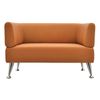 GARTLEX / Sofa soft double "Nord", "V-700", 1280x720x730 mm, with armrests, eco-leather, orange