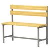 Back bench, 1000 x370 x800 mm, metal grey frame, seat/back tree
