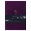 BRAUBERG / Notebook 48 y. checkered cover leatherette with sequins, stitching, A5 (147x210mm), Lilac, SPARKLE / 10 pcs.
