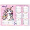 The schedule of classes and calls A4, INLANDIA, for girls, assorted (4 kinds), paper 170 g/m2