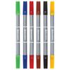 The markers are double-sided BRAUBERG 6 colors, writing nodes 2 and 5 mm, ventilated cap, carton packaging