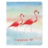 Альт / Notebook A5 48 l. bracket, cage, Soft Touch, foil, "FLAMINGO" / 10 pcs.