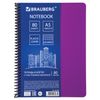 BRAUBERG / Notebook A5, 80 sheets, "Metropolis", plastic spiral, cage, plastic cover, PURPLE / 12 pcs.
