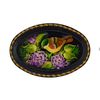 Сувениры из Н.Тагила / Souvenirs from N. Tagil / Tray - magnet "Oval-mini. Birds. Art painting", 8x12 cm