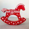 Zartoy / Rocking bunk "Christmas" red