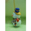 Ярославская майолика / Juguete de árbol de Navidad "Muñeco de nieve con sombrero de copa"