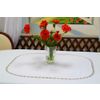 Снежинка / Snowflake / Oval linen tablecloth with handmade lace
