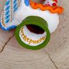 Дымковская глиняная игрушка / Figurine "Painted turkey with a blue tail"
