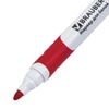 Marker for whiteboard BRAUBERG SOFT, RED, rubber insert, round tip, 5 mm