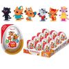 Конфитрейд / FRUITLS TOY “三只猫” 塑料鸡蛋果冻 玩具 1kor * 6bl * 12pcs, 10g。
