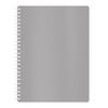 HATBER / Notebook А5, 80 sh., Comb, cage, plastic cover, "METALLIC-GRAY" / 8 pcs.