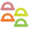Plastic protractor 10cm, 180 degrees, BRAUBERG, transparent, neon, assorted