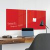 Board magnetic marker glass (45x45 cm), 3 magnets, RED, BRAUBERG