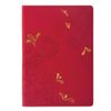 BRAUBERG / Cuaderno "Orient", 128 hojas A5, 148x218 mm, símil piel con relieve, jaula, rojo