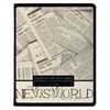 Альт / Notebook A5 48 l. bracket, cage, glossy varnish, "Newspaper" / 10 pcs.