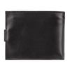 Purse mens FABULA "Largo", 125х97 mm, genuine leather, snap closure, black