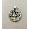 Pendant silver "Tree of life" handmade black