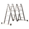 Aluminum transforming ladder 4x4 steps, height 4.5 m (4 sections 1.27 m each), load 150 kg, weight 12.9 kg