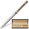 Penna a sfera regalo GALANT "Brigitte", astuccio sottile, argento, dettagli dorati, pennino 0,7 mm, blu