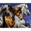 Опт-картина / Painting by numbers 40x50 Three horses