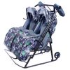 GALAXY  / Sled-carriages "Twins. Fir-trees on gray"